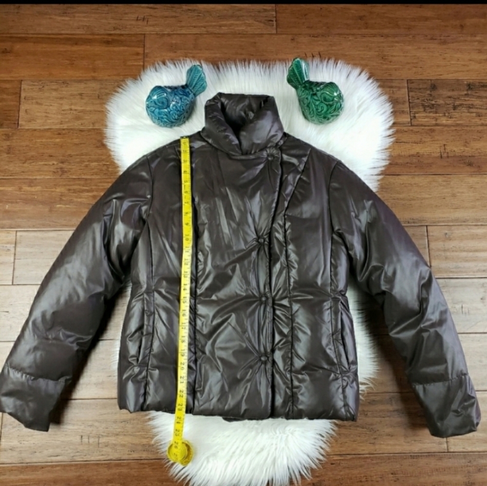 Gap Brown Down Puffer Jacket Size Medium - image 7